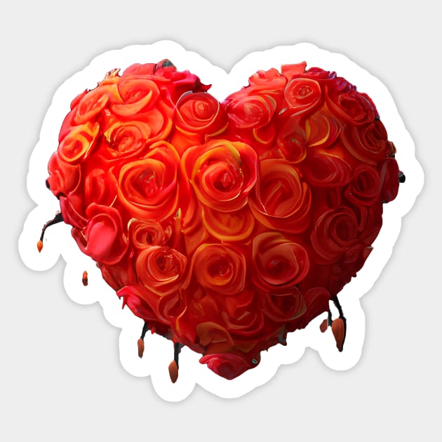 Heart Full OF Roses (Valentines Special) Sticker by AIPerfection